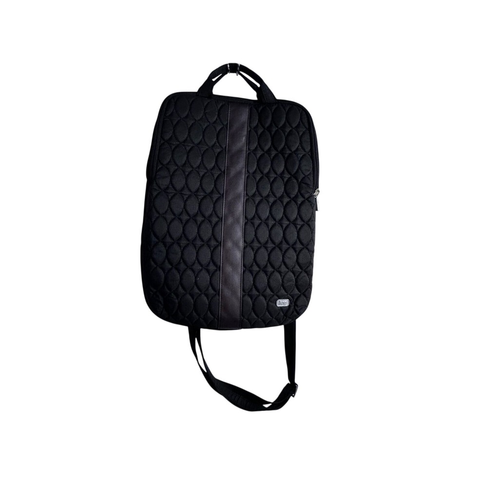 Lug Laptop Backpack OS Black Quilted Slim Commuter Bag Women